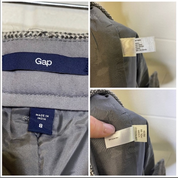 Gap Grey Wool Cuffed Dress Shorts Size 8 - Picture 9 of 9